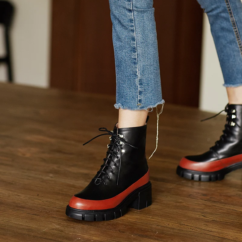 MoonMeek 2020 New arrive autumn winter ankle boots genuine leather ladies shoes square heels round toe women boots
MoonMeek 2020 New arrive autumn winter ankle boots genuine leather ladies shoes square heels round toe women boots