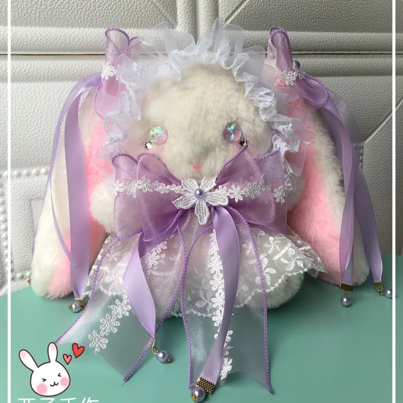Original Handmade Anime Backpack Gothic Lolita Bag Rabbit Bunny Crossbody Bag Plush Cute Soft Girl Kawaii Girl Women Itabag Hot
Original Handmade Anime Backpack Gothic Lolita Bag Rabbit Bunny Crossbody Bag Plush Cute Soft Girl Kawaii Girl Women Itabag Hot