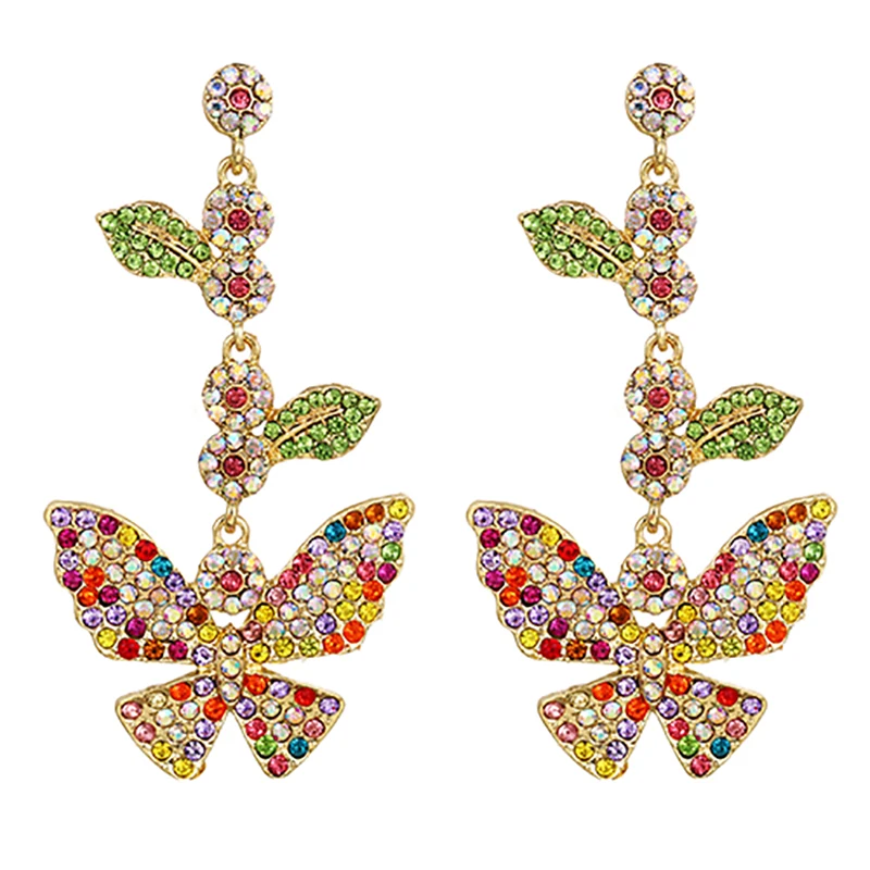 ZHINI New Cute Butterfly Dangle Drop Earrings for Women Simple Charming Color Crystal Statement Earring Jewelry 2021 pendientes 
ZHINI New Cute Butterfly Dangle Drop Earrings for Women Simple Charming Color Crystal Statement Earring Jewelry 2021 pendientes