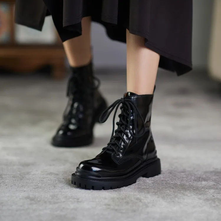 MLJUESE 2021 women ankle boots soft Cow leather winter short plush lace up round toe high heels equestrian boots party dress
MLJUESE 2021 women ankle boots soft Cow leather winter short plush lace up round toe high heels equestrian boots party dress