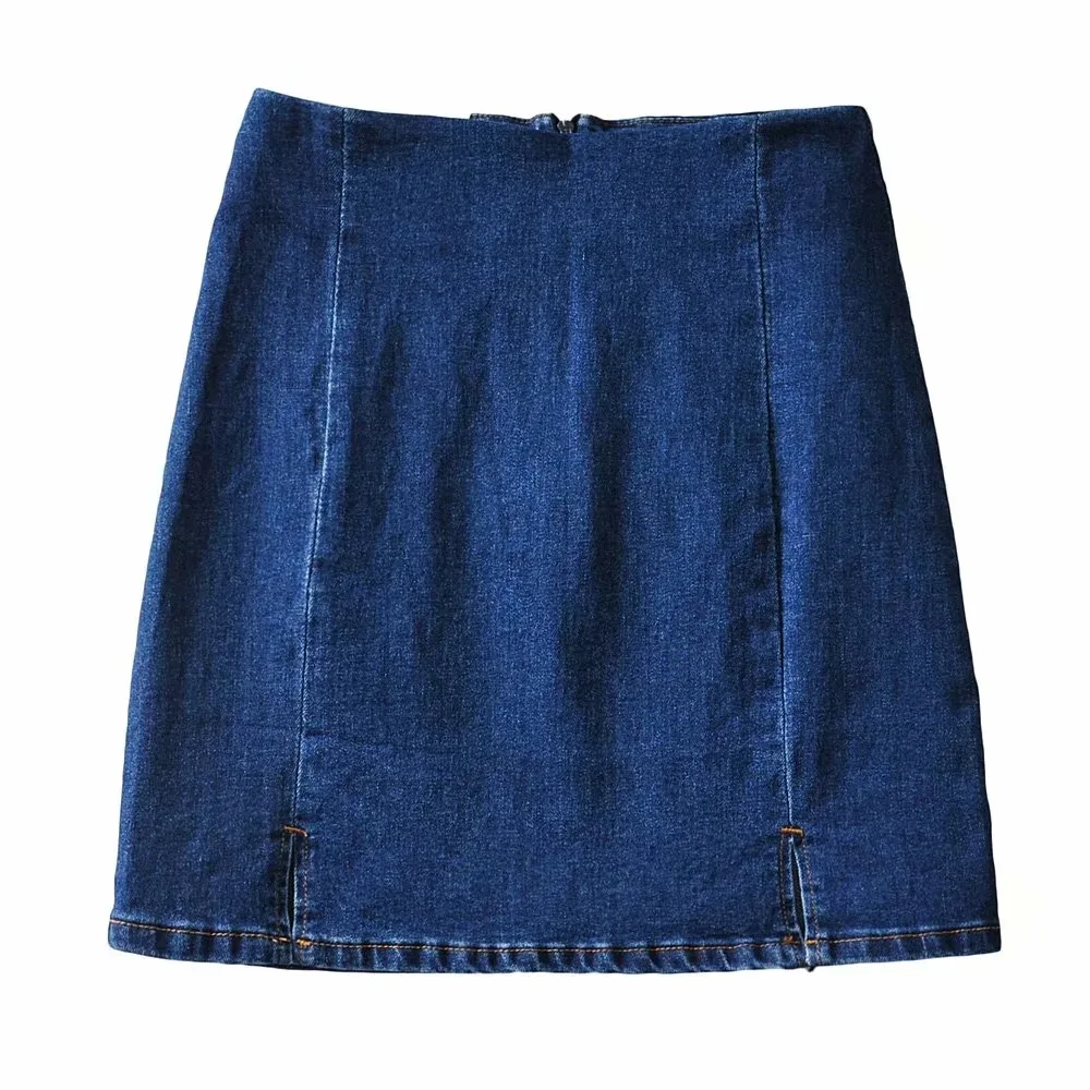 Skirts Womens 2021 European and American Style Sexy Slim High Waist Close-Fitting Elastic Two Sides Split Denim Skirt
Skirts Womens 2021 European and American Style Sexy Slim High Waist Close-Fitting Elastic Two Sides Split Denim Skirt
