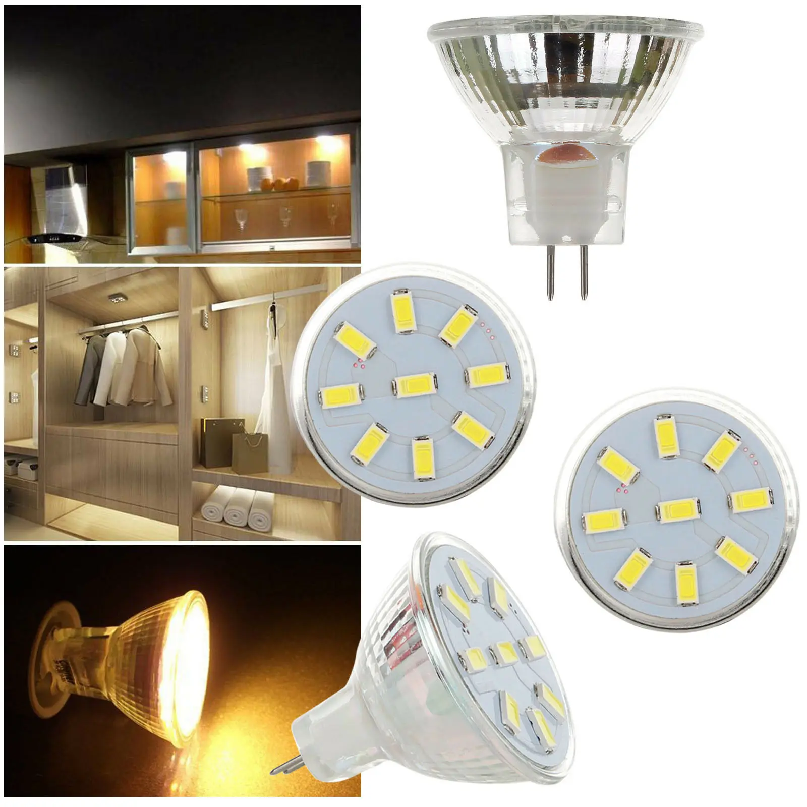 

MR11 LED Bulb Spotlight 2W 3W 4W 12-24V 5733 2835 SMD 10W 20W Equivalent Lamp Lampada 35mm Led Spot Light Home Lighting Lamps