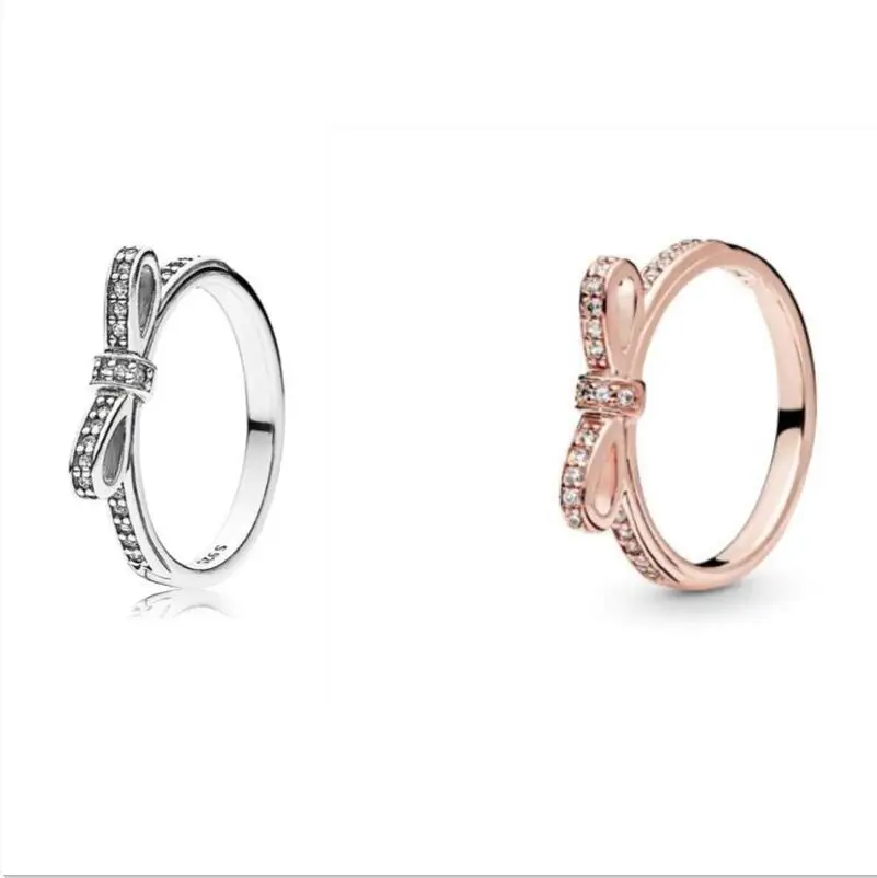 Authentic 925 Sterling Silver fashion Ring Fine SParkling Bow With Crystal Rings For Women Wedding Party Gift Fine Jewelry
Authentic 925 Sterling Silver fashion Ring Fine SParkling Bow With Crystal Rings For Women Wedding Party Gift Fine Jewelry