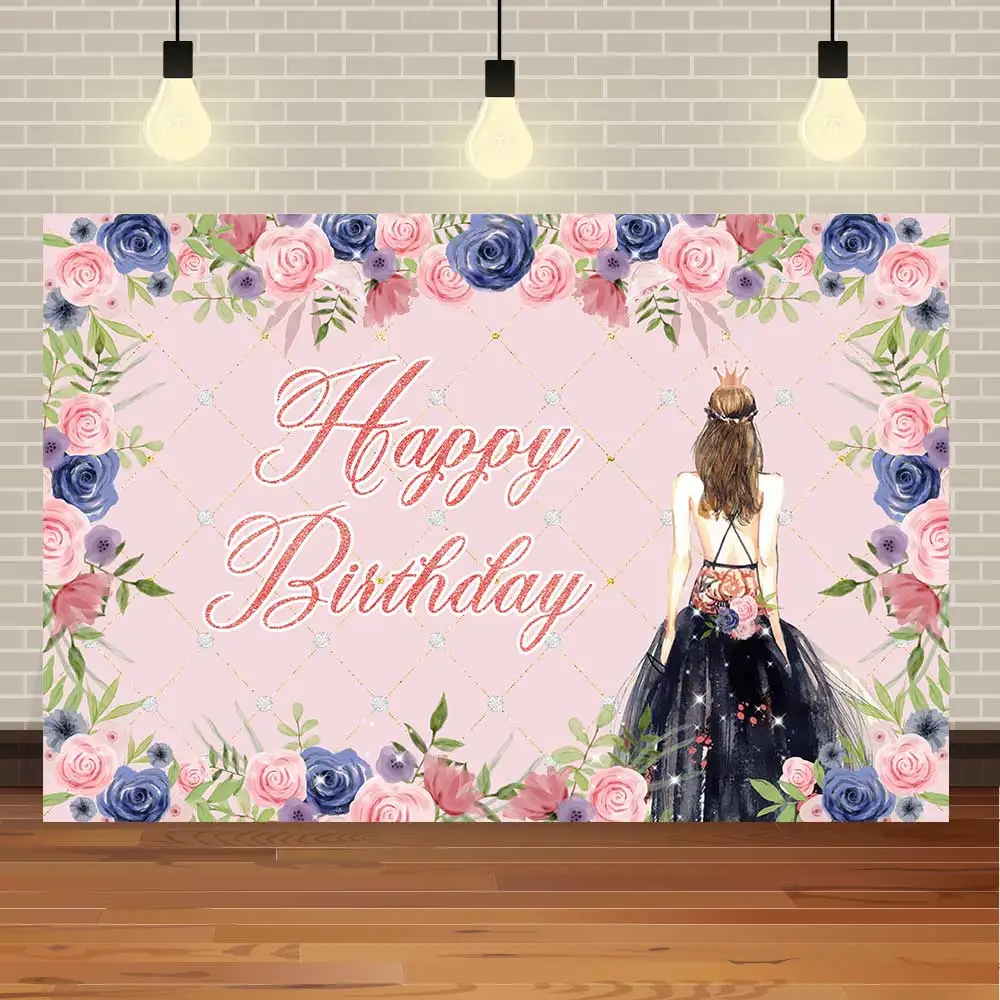 Seekpro Backdrops Happy 16th 18th 20th 30th Birthday Party Backdrop Rose Princess Customized Banner Poster Photo Background
Seekpro Backdrops Happy 16th 18th 20th 30th Birthday Party Backdrop Rose Princess Customized Banner Poster Photo Background