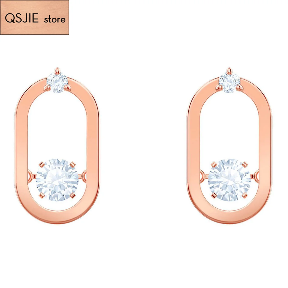 QSJIE High quality SWA, shiny romantic new heartbeat Earrings Glamorous fashion jewelry
QSJIE High quality SWA, shiny romantic new heartbeat Earrings Glamorous fashion jewelry