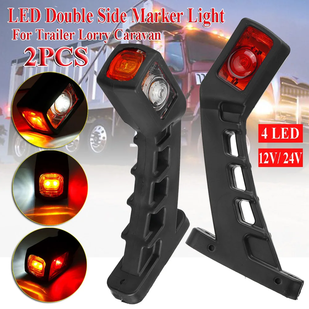 2Pcs 12V / 24V Universal LED Side Marker Lights Car External Lights Auto Trailer Truck Lorry Lamp Waterproof Dual Indicator Lamp
2Pcs 12V / 24V Universal LED Side Marker Lights Car External Lights Auto Trailer Truck Lorry Lamp Waterproof Dual Indicator Lamp