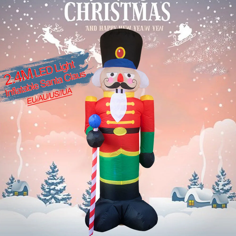 2.4m Inflatable Model Lighted Christmas Decoration Nflatable Nutcracker With Hat New Year'S 2022 Home Decor Ornaments
2.4m Inflatable Model Lighted Christmas Decoration Nflatable Nutcracker With Hat New Year'S 2022 Home Decor Ornaments