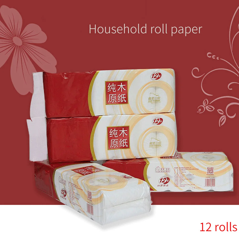 12rolls/pack Soft Living Room Bedroom Kitchen Home 4 Ply Wood Pulp Toilet Paper Cleaning Restaurant Office Hotel Bathroom Tissue
12rolls/pack Soft Living Room Bedroom Kitchen Home 4 Ply Wood Pulp Toilet Paper Cleaning Restaurant Office Hotel Bathroom Tissue