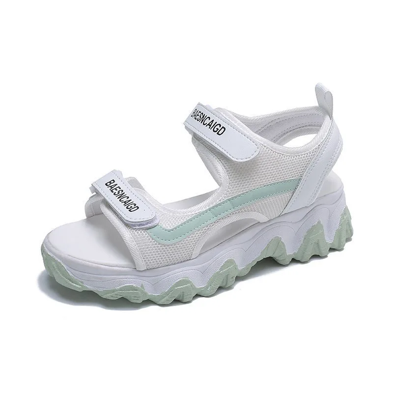 2021 Summer Flat Bottomed Revealed Casual Shoes Women's Hollow Out Comfortable Thick Soled Shoes Velcro Sandals Women's Sandals
2021 Summer Flat Bottomed Revealed Casual Shoes Women's Hollow Out Comfortable Thick Soled Shoes Velcro Sandals Women's Sandals