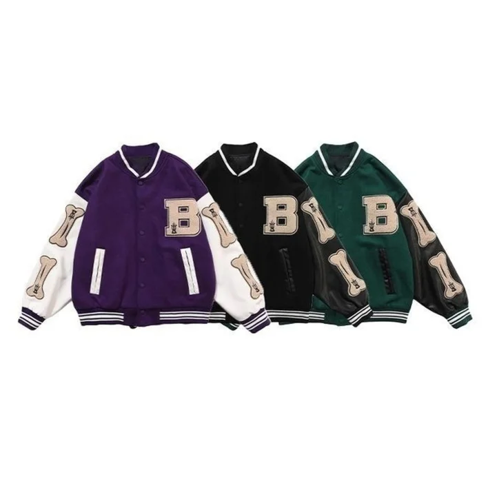 Women Bomber Jackets Harajuku High Street Stitching Baseball Jacket Hip Hop Oversized Autumn Winter Thick Men's Coat Streetwear
Women Bomber Jackets Harajuku High Street Stitching Baseball Jacket Hip Hop Oversized Autumn Winter Thick Men's Coat Streetwear
