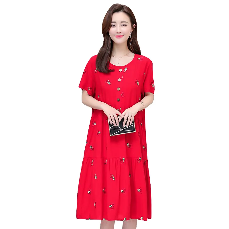 New Women Summer Dresses Cotton Embroidery Vintage Dress Vestidos Robe Plus Size Dresses A-line Short Sleeve Femme Casual Print
New Women Summer Dresses Cotton Embroidery Vintage Dress Vestidos Robe Plus Size Dresses A-line Short Sleeve Femme Casual Print