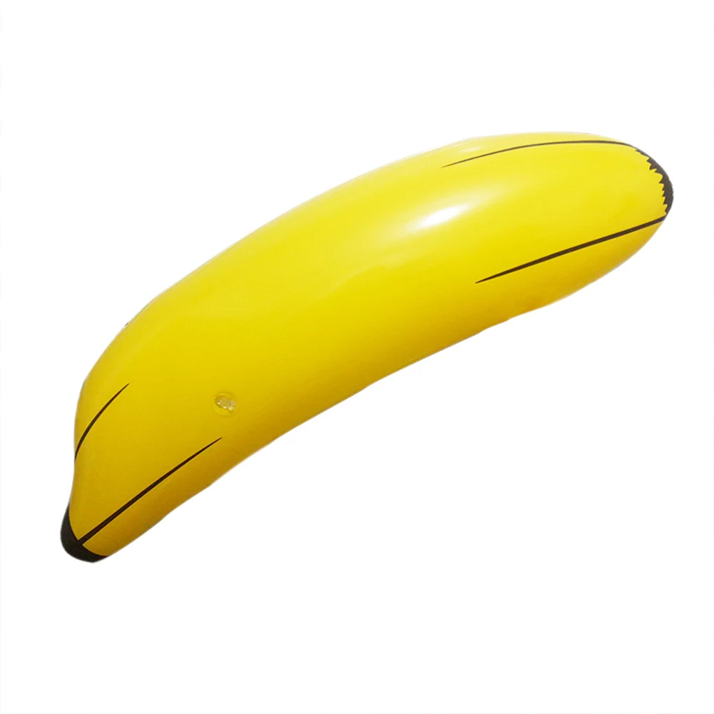 

Easy Inflate With Mouth Lovely Inflatable Banana PVC Blow Up Pool Water Beach 66cm Party Cute Shape Children Kids Toy for Party