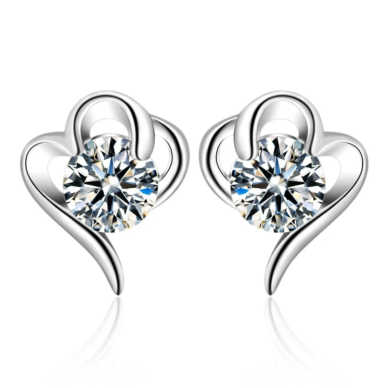 Fashion Lovely Heart Studs Earrings Simple Elegant Girls Earrings Jewlery Gift for Valentine's Day Birthday
Fashion Lovely Heart Studs Earrings Simple Elegant Girls Earrings Jewlery Gift for Valentine's Day Birthday