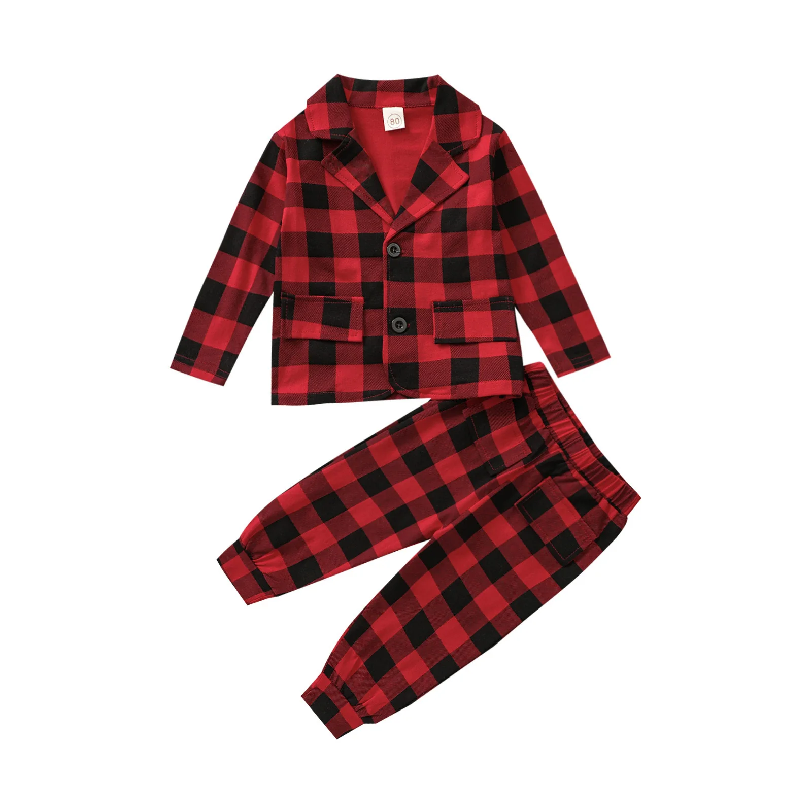 Children Plaid Print Autumn Cotton Clothes Casual Set Long Sleeve Lapel Neck Button-up Tops Elastic Waist Trousers
Children Plaid Print Autumn Cotton Clothes Casual Set Long Sleeve Lapel Neck Button-up Tops Elastic Waist Trousers