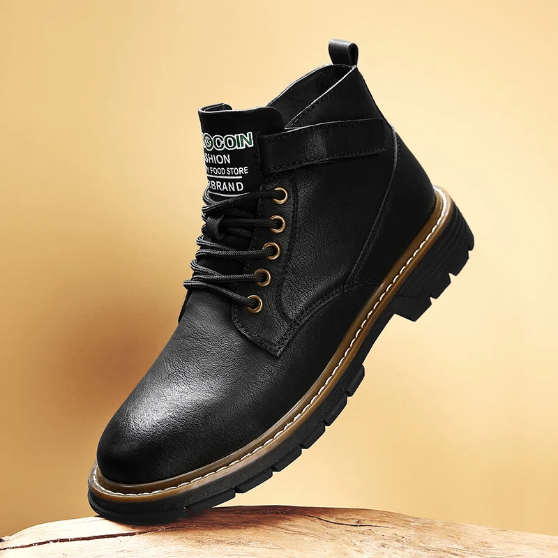 New Men Boots Fashion Man Lace-up Casual Leather Shoes Male Breathable Handmade Ankle Boots Man Non-Slip Outdoor Footwear Autumn
New Men Boots Fashion Man Lace-up Casual Leather Shoes Male Breathable Handmade Ankle Boots Man Non-Slip Outdoor Footwear Autumn