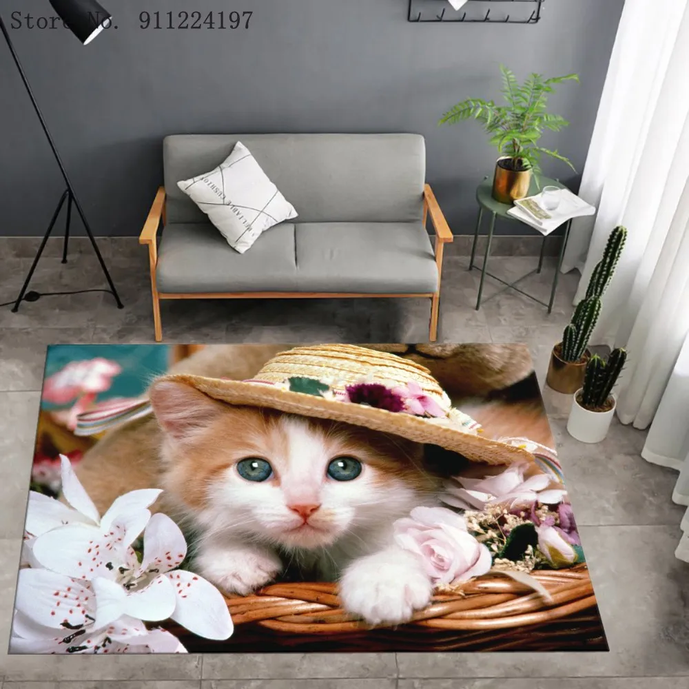 3D Cute Kitten Pattern Large Carpets For Living Room Luxury Animal Rugs Bedroom Soft Sponge Bathroom Kitchen Floor Mat Doormat
3D Cute Kitten Pattern Large Carpets For Living Room Luxury Animal Rugs Bedroom Soft Sponge Bathroom Kitchen Floor Mat Doormat