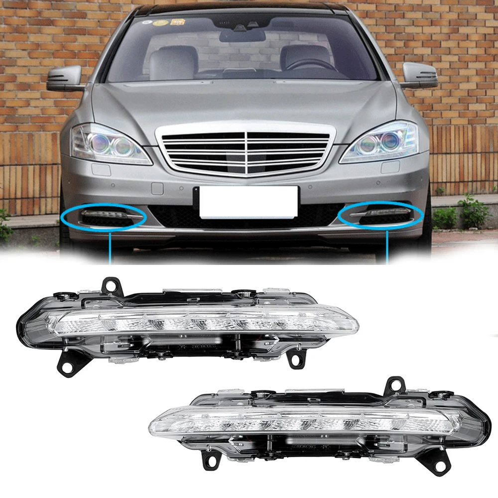 Для Mercedes BENZ S-Class W221 S350 S500 2009 2010 2011-2013, Автомобильные светодиодные дневные ходовые огни, противотуманные фары
Для Mercedes BENZ S-Class W221 S350 S500 2009 2010 2011-2013, Автомобильные светодиодные дневные ходовые огни, противотуманные фары