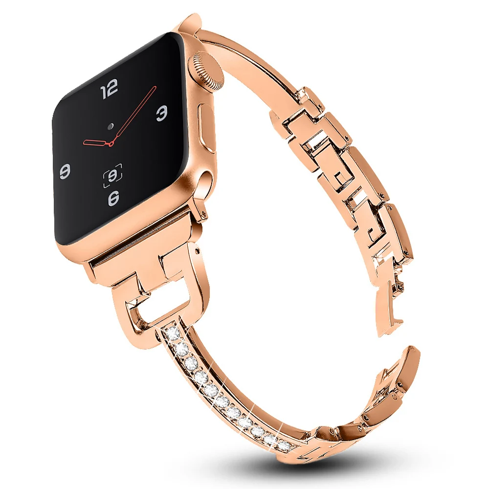 Women Thin Diamond Metal Bracelet for Apple Watch Band Series 6 SE 5 4 3 Detachable Strap for Iwatch 40mm 44mm 38mm 42mm Belt
Women Thin Diamond Metal Bracelet for Apple Watch Band Series 6 SE 5 4 3 Detachable Strap for Iwatch 40mm 44mm 38mm 42mm Belt