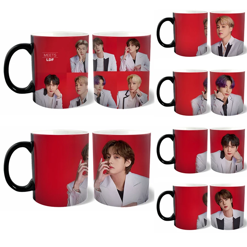 Kpop Bangtan Boys Ceramic Coffee Cup 12oz Cute Color Changing Coffee Mugs with Handle Creative Milk Water Tea Cups Drinkware
Kpop Bangtan Boys Ceramic Coffee Cup 12oz Cute Color Changing Coffee Mugs with Handle Creative Milk Water Tea Cups Drinkware