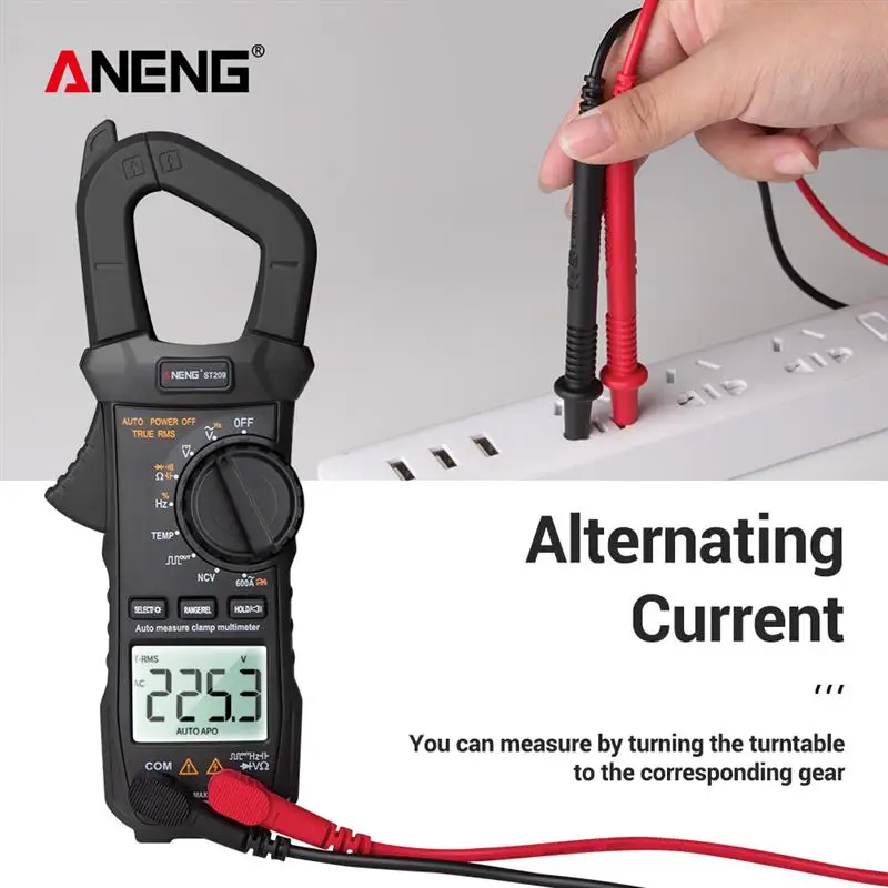 ANENG Clamp Meter 6000 Counts True RMS Amp Digital ST209 Multimeter DC/AC Current Clamp Tester Voltmeter Auto Range Meters 
ANENG Clamp Meter 6000 Counts True RMS Amp Digital ST209 Multimeter DC/AC Current Clamp Tester Voltmeter Auto Range Meters