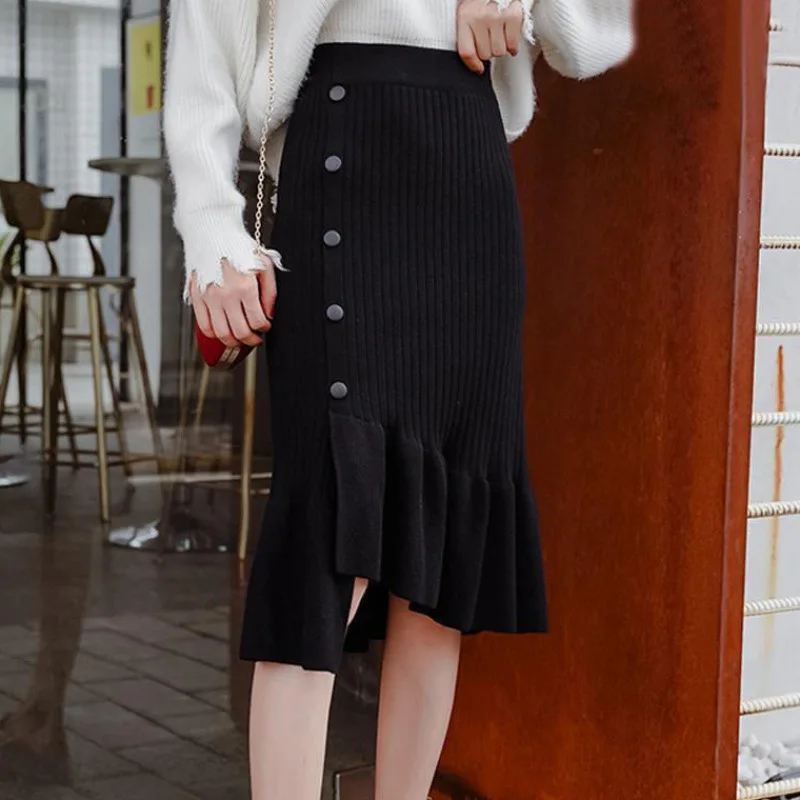 Autumn & Winter New Sexy Split High Waisted Thin Irregular Knitted Skirt Casual Simple Black Women Fishtail Skirt Free Shipping
Autumn & Winter New Sexy Split High Waisted Thin Irregular Knitted Skirt Casual Simple Black Women Fishtail Skirt Free Shipping
