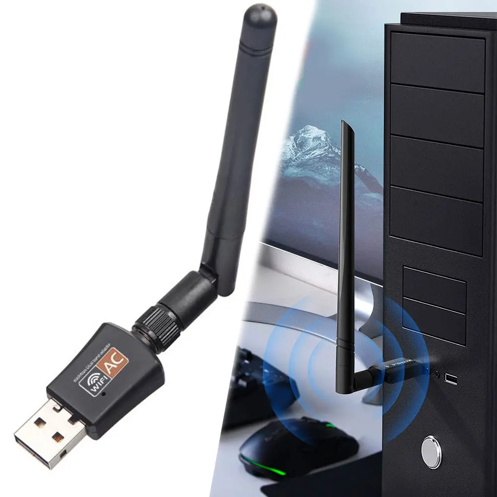 USB Wi-Fi адаптер 600 Мбит/с 5 8 ГГц + 2 4 | Электроника