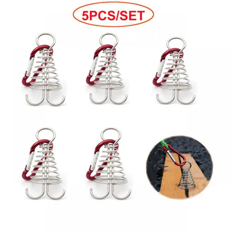 5pcs Spiral Shaped Spring Nails Aluminum Windproof Outdoor Awning Camping Tent Fixed Hook with Carabiner Camping Equipment
5pcs Spiral Shaped Spring Nails Aluminum Windproof Outdoor Awning Camping Tent Fixed Hook with Carabiner Camping Equipment