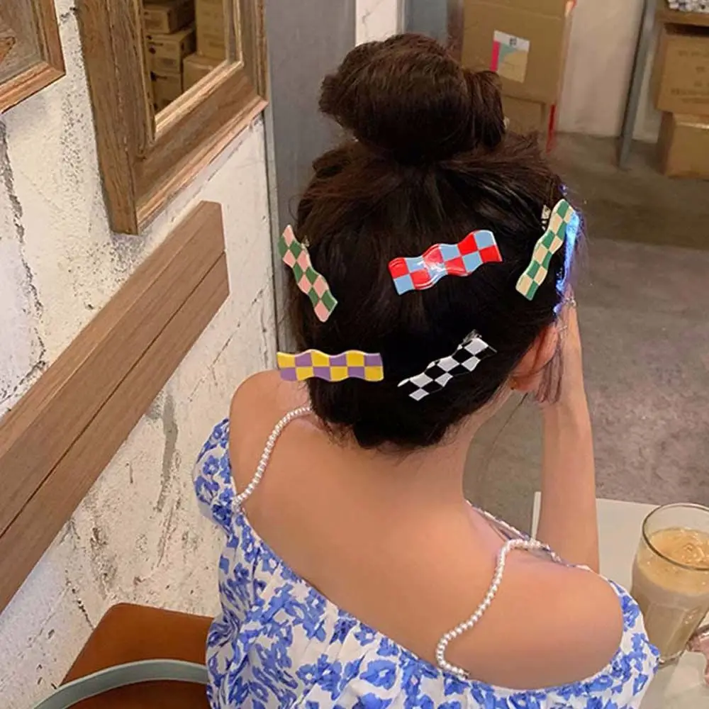 New Fashion Colorful Acetate Hair Clips For Girls Sweet Checkerboard Fix Fringe Barrette Hairpin Side Bangs Hair Clips Korean St
New Fashion Colorful Acetate Hair Clips For Girls Sweet Checkerboard Fix Fringe Barrette Hairpin Side Bangs Hair Clips Korean St
