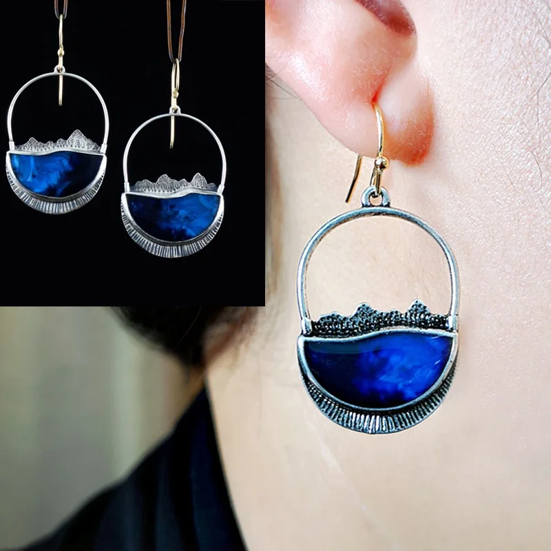 Vintage Fashion Blue Glossy Stone Dropping Dangle Earrings for Women Wedding Party Jewelry
Vintage Fashion Blue Glossy Stone Dropping Dangle Earrings for Women Wedding Party Jewelry