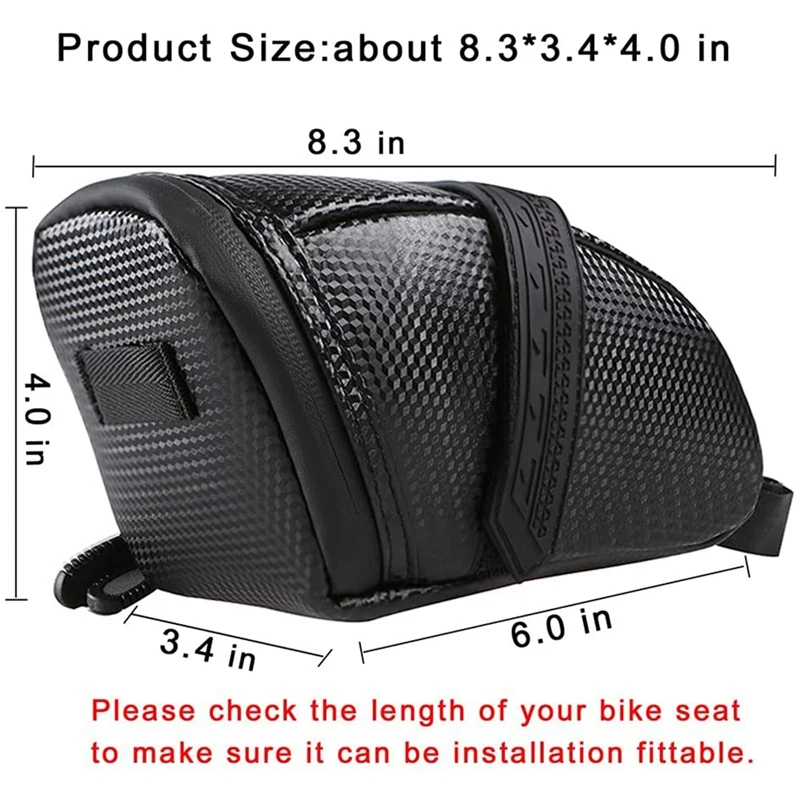 Waterproof Seat Bag for Bicycle Cycling Seat Bag Bike Under Seat Tail Large Capacity Bike Saddle Bag Accessories
Waterproof Seat Bag for Bicycle Cycling Seat Bag Bike Under Seat Tail Large Capacity Bike Saddle Bag Accessories