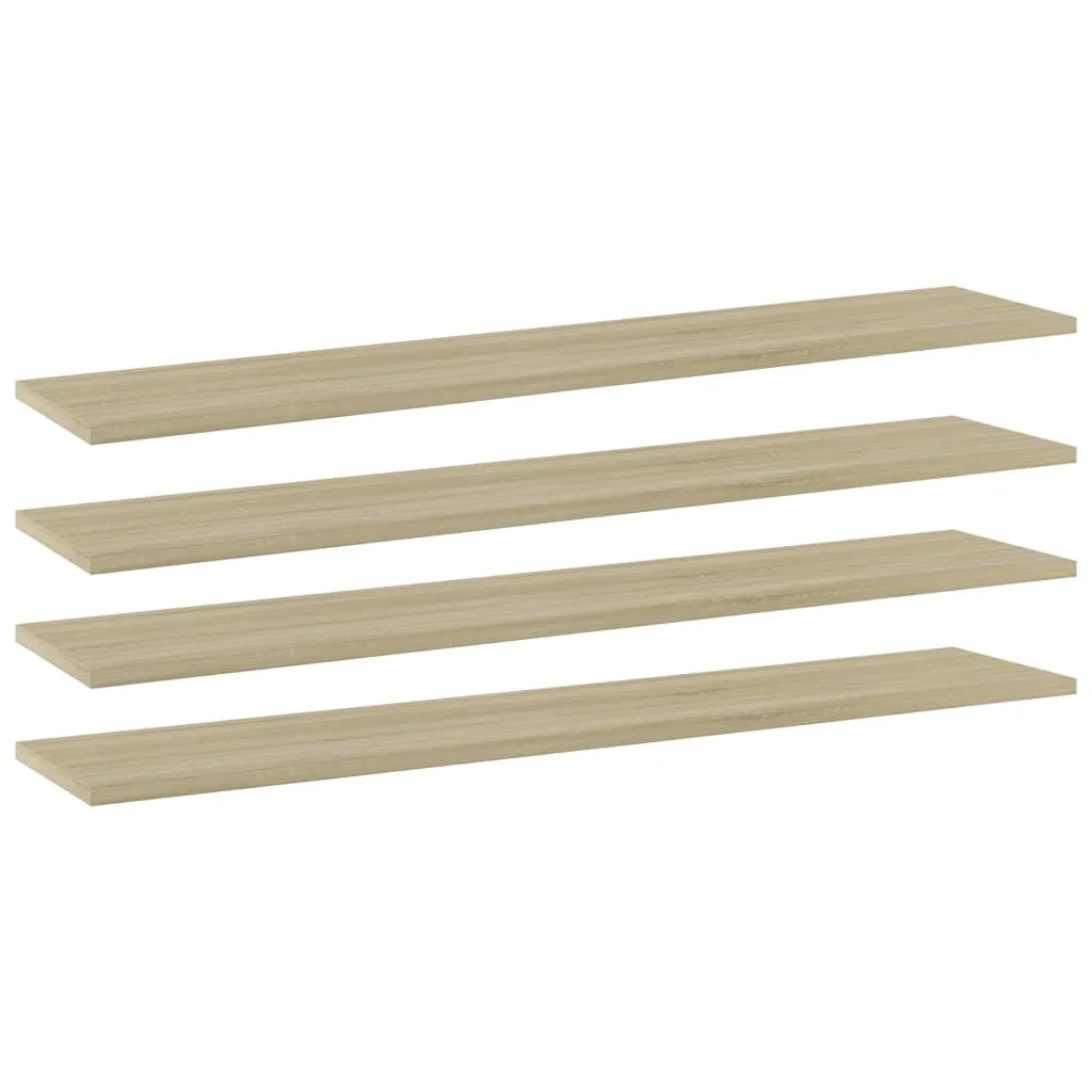 

Bookshelf Boards 4 pcs Sonoma Oak 39.4"x7.9"x0.6" Chipboard