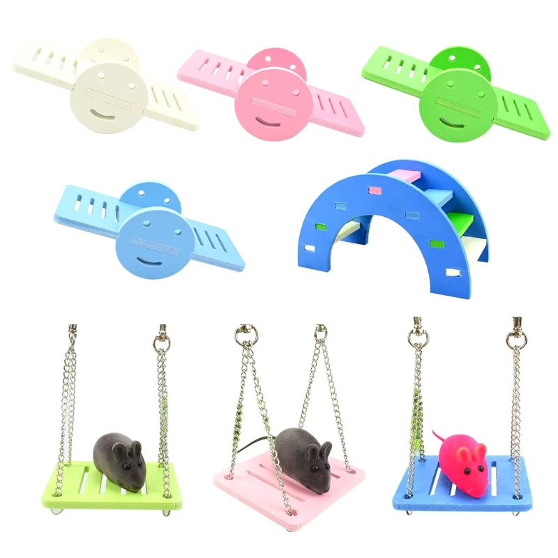 Small Animal Toy Wooden Swing/Seesaw/Rainbow Bridge Chew Toy for Cage Decoration Pet Hamster Gerbil Rats Animal Playsets
Small Animal Toy Wooden Swing/Seesaw/Rainbow Bridge Chew Toy for Cage Decoration Pet Hamster Gerbil Rats Animal Playsets