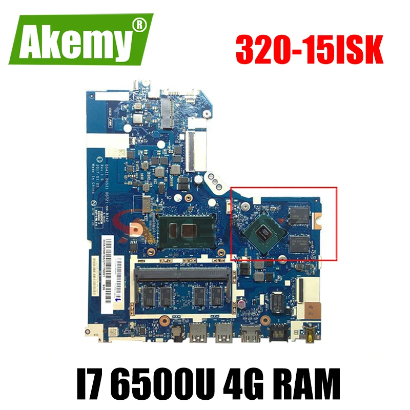 

Akemy DG421 GD521 DG721 NM-B242 для Lenovo 320-15ISK 520-15ISK ноутбук материнская плата Процессор I7 6500U DDR4 4G RAM 100% тесты работы