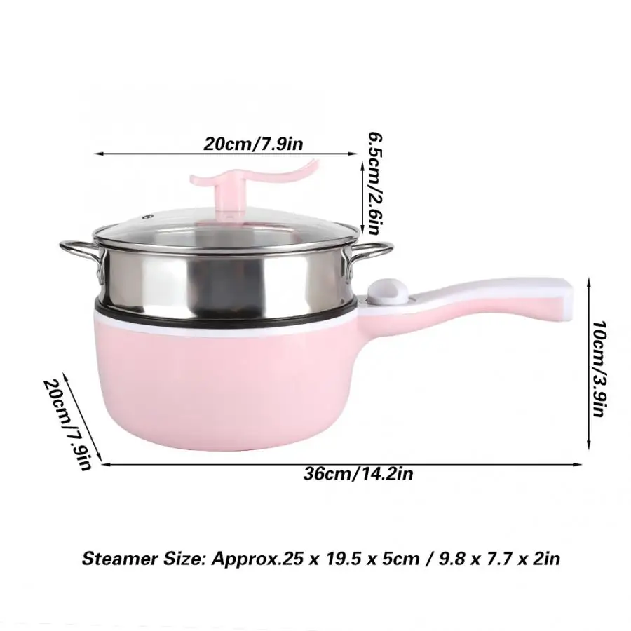 Mini Electric Cooker Multicooker Double Layer Hot Pot Multifunction Noodle Rice Egg Soup Heating Steamer Frying Pan EU Plug 220V
Mini Electric Cooker Multicooker Double Layer Hot Pot Multifunction Noodle Rice Egg Soup Heating Steamer Frying Pan EU Plug 220V