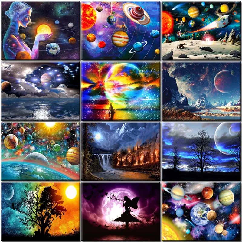 DIY 5D Diamond Painting Cross Stitch Full Round Drill Space Planet Mosaic Scenery Diamond Embroidery Rhinestones Home Decor Gift
DIY 5D Diamond Painting Cross Stitch Full Round Drill Space Planet Mosaic Scenery Diamond Embroidery Rhinestones Home Decor Gift