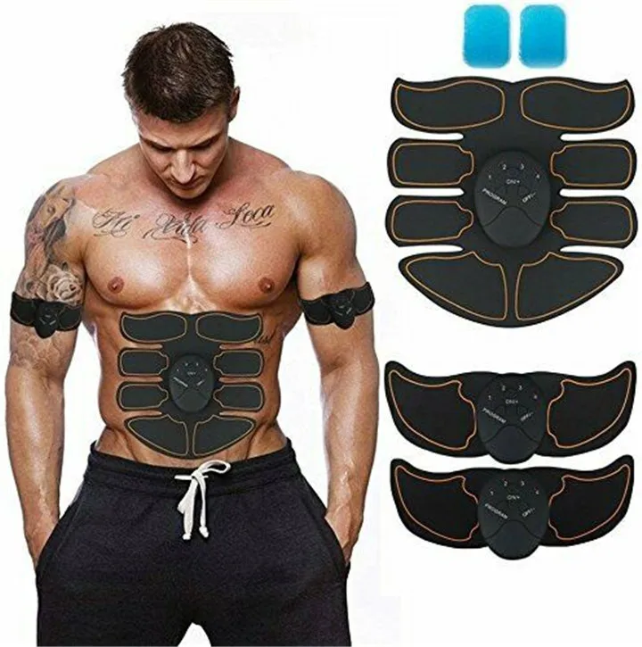 Electric Vibration Massager ABS Stimulator Abdomen Muscle Trainer Exercise Belt Body Slimming Shaper Building Fitness | Спорт и