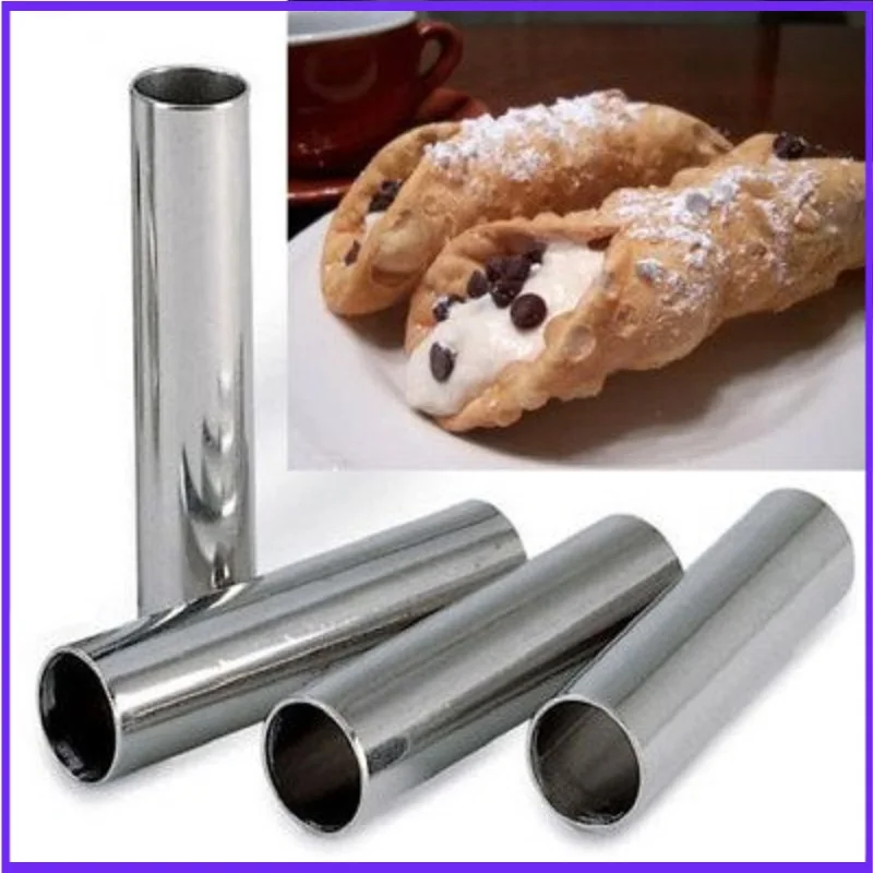 Alluminum Cannoli Forms, 4 Tubes/Packs Cannolo Straight tube does not stick/anode Croissant Danish Bread14.5cm X2.5cm
Alluminum Cannoli Forms, 4 Tubes/Packs Cannolo Straight tube does not stick/anode Croissant Danish Bread14.5cm X2.5cm