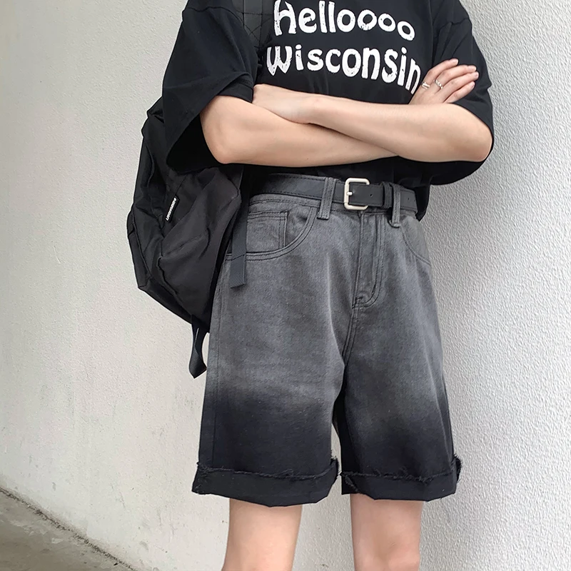 High Waist Denim Shorts Bermuda Woman Fashion Loose Casual Rolled Tassel Washed Sexy Female Summer 
High Waist Denim Shorts Bermuda Woman Fashion Loose Casual Rolled Tassel Washed Sexy Female Summer