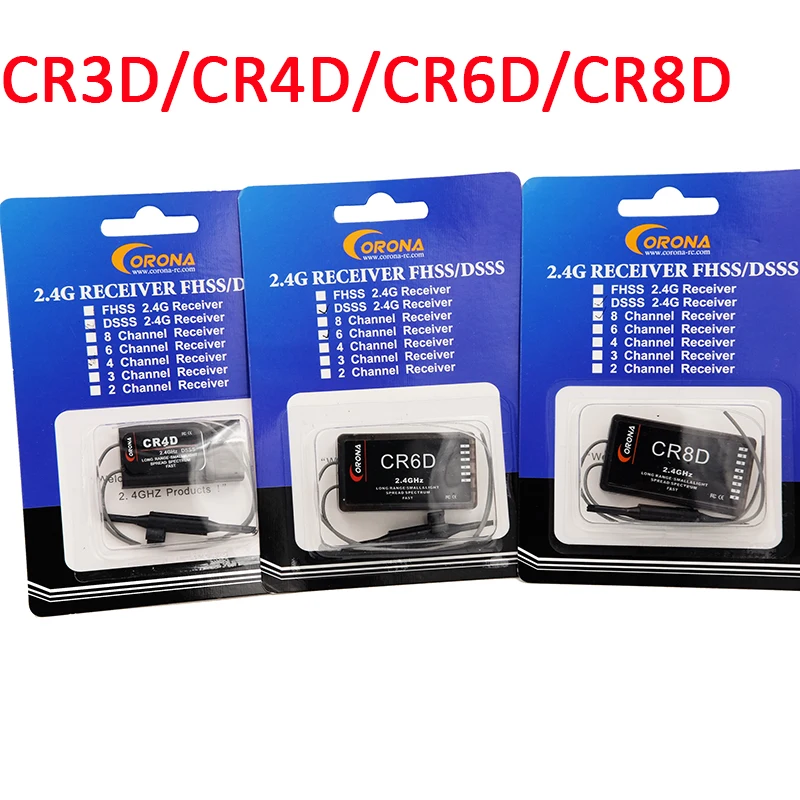 Corona CR3D/CR4D/CR6D/CR8D 2 4 ГГц 3CH ~ 8CH приемник (V2 DSSS) совместим с CT8Z/CT8J/CT8F для аэроплан