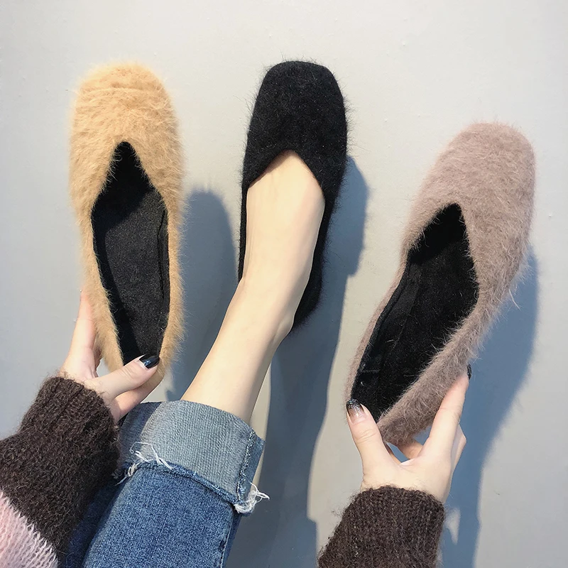 Женские модные повседневные однотонные замшевые теплые женские мягкие удобные туфли на плоской подошве 
Женские модные повседневные однотонные замшевые теплые женские мягкие удобные туфли на плоской подошве