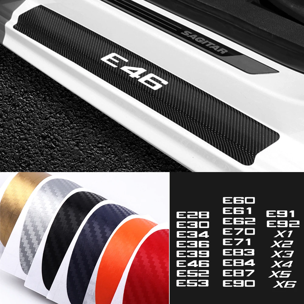 4PCS Carbon Fiber Car Door Threshold Sill Protection Sticker Accessories For BMW M X1 X3 X5 X6 E46 E39 E90 E36 E60 E34 E30 F30
4PCS Carbon Fiber Car Door Threshold Sill Protection Sticker Accessories For BMW M X1 X3 X5 X6 E46 E39 E90 E36 E60 E34 E30 F30