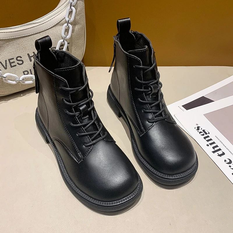 Women Boots Split Leather Shoes Woman Black Ankle Boots Motorcycle Boots Female Autumn Winter Shoes Punk Botas Mujer 2021 Spring
Women Boots Split Leather Shoes Woman Black Ankle Boots Motorcycle Boots Female Autumn Winter Shoes Punk Botas Mujer 2021 Spring