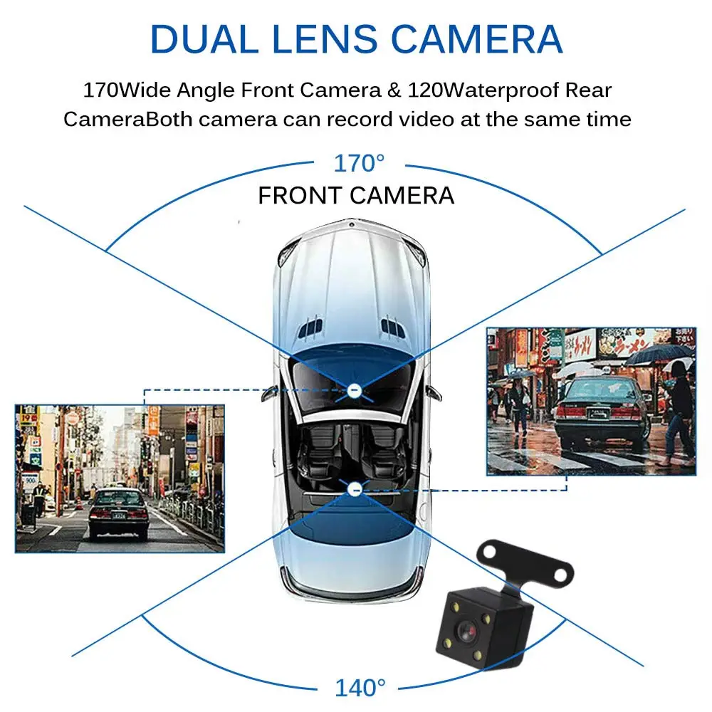 Onever 1080p 4inch Screen Dash Cam Recorder Dual Lens Wide Angle Car Camera Car DVR Dash Cam Dash Recorder Front Rear Camera
Onever 1080p 4inch Screen Dash Cam Recorder Dual Lens Wide Angle Car Camera Car DVR Dash Cam Dash Recorder Front Rear Camera