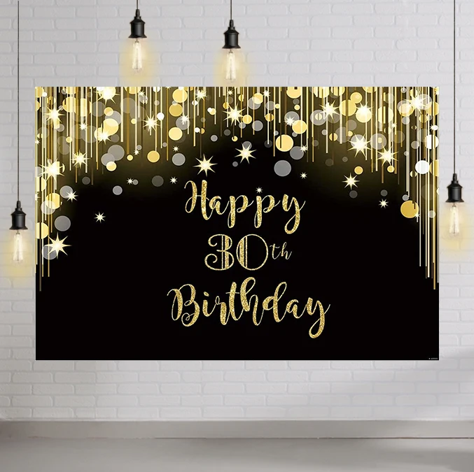 Black and Gold 30th Birthday Backdrops Glitter Shiny 30 Adults Birthday Party Background Party Background Party Cake Table Props
Black and Gold 30th Birthday Backdrops Glitter Shiny 30 Adults Birthday Party Background Party Background Party Cake Table Props