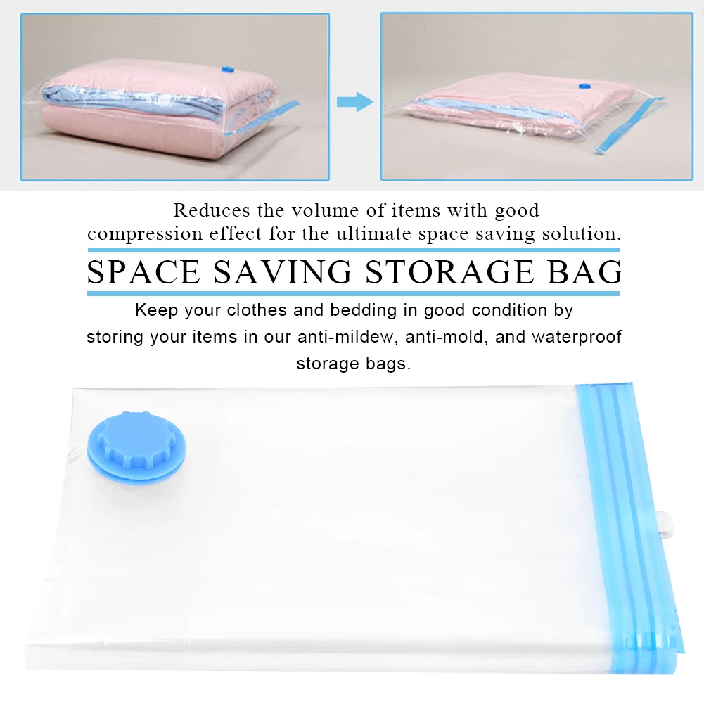 6Pcs Vacuum Compressed Space Saving Storage Bags Clothes Pillow Travel Organizer
6Pcs Vacuum Compressed Space Saving Storage Bags Clothes Pillow Travel Organizer