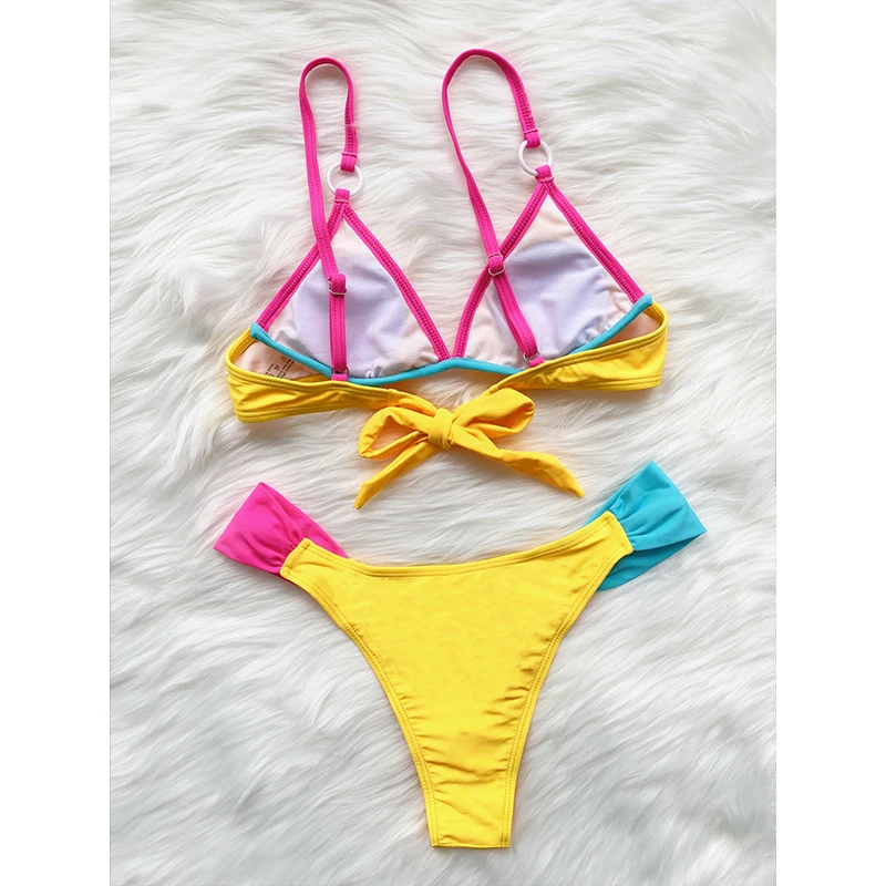 Rivertrip V-neck Bikinis Sexy Women's Swimwear 2021 Ruched Swimsuits Patchwork Bathing Suit Knotted Biquini Strap Ring Bathers
Rivertrip V-neck Bikinis Sexy Women's Swimwear 2021 Ruched Swimsuits Patchwork Bathing Suit Knotted Biquini Strap Ring Bathers