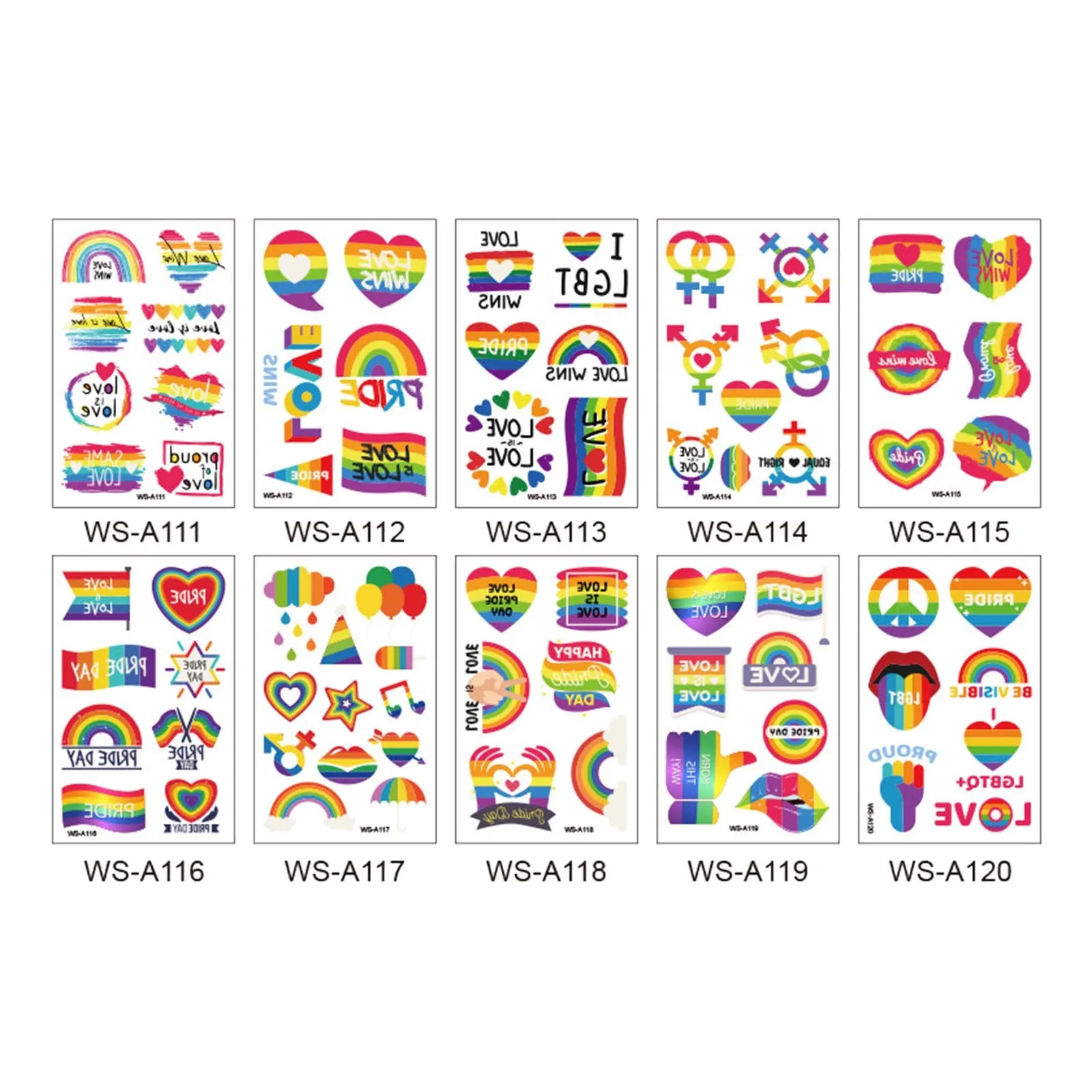 500pcs Wall Stickers Pride Day Homosexual Elements Love Gradient Colorful Facial Tattoo Sticker Home Decoration Accessories
500pcs Wall Stickers Pride Day Homosexual Elements Love Gradient Colorful Facial Tattoo Sticker Home Decoration Accessories