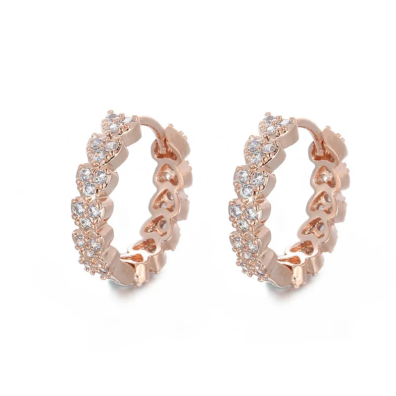 Single Row Inlaid Love White Zircon Gold Earrings Women Earrings Fashion Glamour Banquet Engagement Earrings Gift For Girlfriend
Single Row Inlaid Love White Zircon Gold Earrings Women Earrings Fashion Glamour Banquet Engagement Earrings Gift For Girlfriend