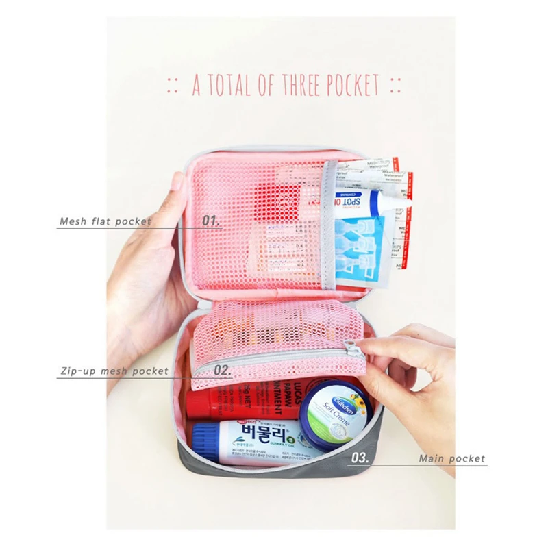 1PC Function First Aid Kit Organizers Emergency Drug Cotton Fabric Medicine Bag Pill Case Splitters Box Travel Accessories | Багаж и сумки
