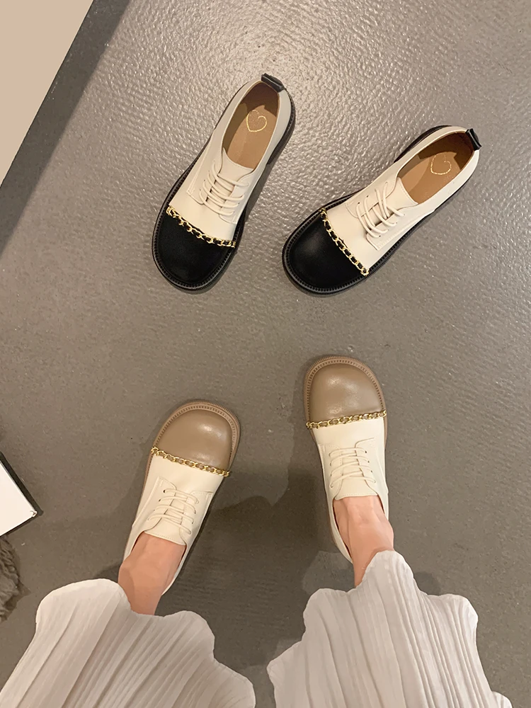 Women's Shoes Leather Shoes 2021 New Spring and Autumn Fashion Retro Casual Thick-heeled Color Matching Low-heeled Pumps
Women's Shoes Leather Shoes 2021 New Spring and Autumn Fashion Retro Casual Thick-heeled Color Matching Low-heeled Pumps